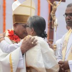 Bishop Lawrence Subrato Howlader, csc with Mother