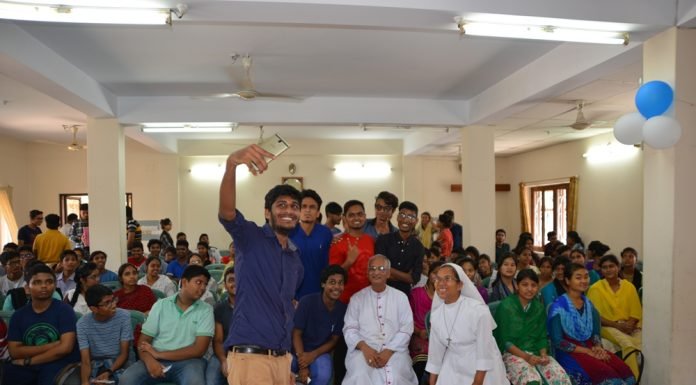 Youth are capturing selfie in the 90th Anniversary of the Diocese