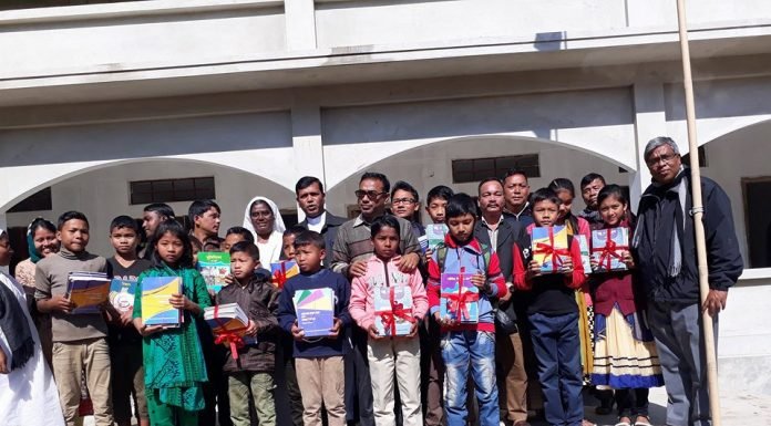 St. Mary’s School Starts It’s Journey in Alikadam Some of the Students with the new books