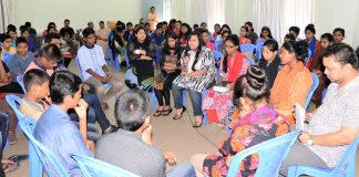 A model cell meeting conducted by the resource person Mr. Manik Willver D'Costa