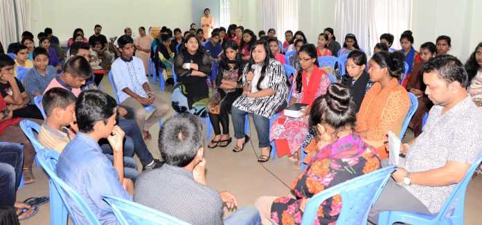 A model cell meeting conducted by the resource person Mr. Manik Willver D'Costa A model cell meeting conducted by the resource person Mr. Manik Willver D'Costa