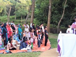 Archbishop Moses offer Mass in Diang Old Graveyard