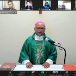 Archbishop Subrato Offering mass over zoom- online bible course 2021