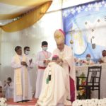 Nuncio Archbishop Kocchery investing archbishop Subrato with Pallium