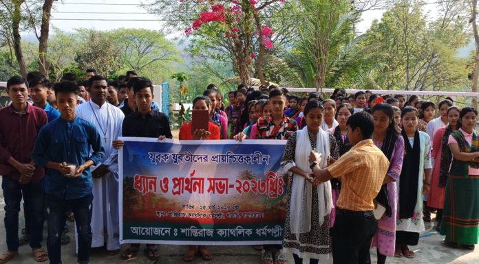 Lenten Youth Program in Thanchi Participants of the Lenten Youth Seminar, Thanchi- 24 Mar 23