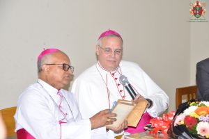 Apostolic Nuncio to Bangladesh Archbishop Kevin S. Randall meets the Chattogram Archdiocesan Curia
