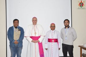Apostolic Nuncio to Bangladesh Archbishop Kevin S. Randall meets the Chattogram Archdiocesan Curia