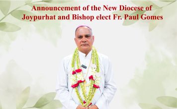 Vatican Establishes New Diocese of Joypurhat; Father Paul Gomes Appointed First Bishop
