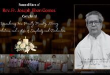 Funeral Rites of Rev. Fr. Joseph Jibon Gomes Completed