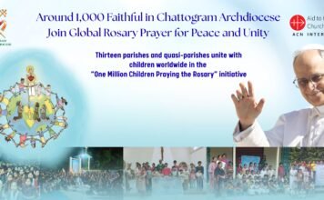 Around 1,000 Faithful in Chattogram Archdiocese Join Global Rosary Prayer for Peace and Unity Thirteen parishes and quasi-parishes unite with children worldwide in the “One Million Children Praying the Rosary” initiative